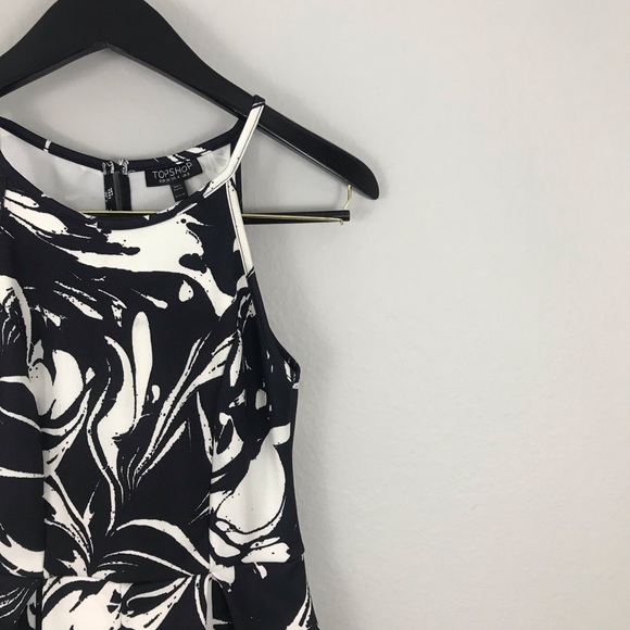 TOPSHOP 4 Romper Dress Floral Navy Blue White - Picture 2 of 6